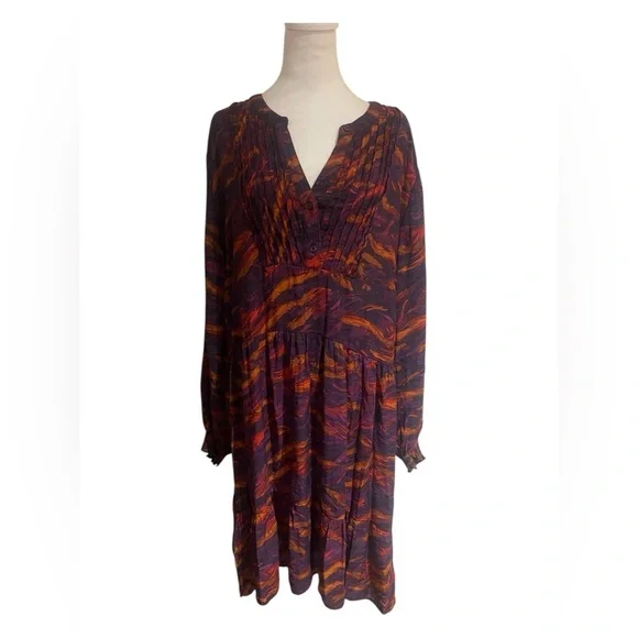 Terra & Skye Festival Dress 3X (24W– 26W)-Tiered, Puff Sleeve, Boho Style - Picture 1 of 7
